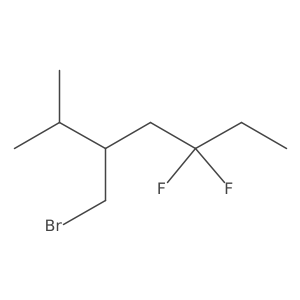 3-(Bromomethyl)-5,5-difluoro-2-methylheptane Structure