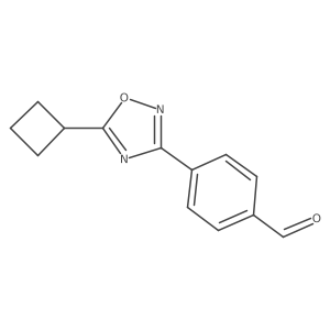 4-(5-Cyclobutyl-1,2,4-oxadiazol-3-yl)benzaldehyde结构式
