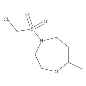 4-Chloromethanesulfonyl-7-methyl-1,4-oxazepane结构式