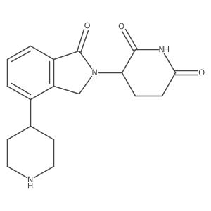 3-[1,3-Dihydro-1-oxo-4-(4-piperidinyl)-2H-isoindol-2-yl]-2,6-piperidinedione Structure