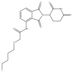N-[2-(2,6-dioxo-3-piperidyl)-1,3-dioxo-isoindolin-4-yl]-2-(4-iodobutoxy)acetamide结构式