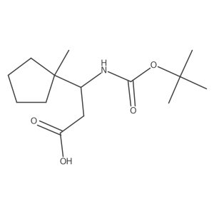 3-{[(Tert-butoxy)carbonyl]amino}-3-(1-methylcyclopentyl)propanoic acid结构式
