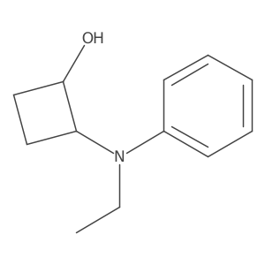 trans-2-[Ethyl(phenyl)amino]cyclobutan-1-ol Structure