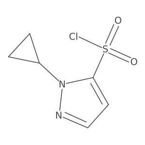 2-Cyclopropylpyrazole-3-sulfonyl chloride结构式