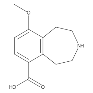9-methoxy-2,3,4,5-tetrahydro-1H-3-benzazepine-6-carboxylic acid Structure