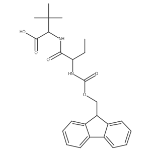 (2R)-2-[(2S)-2-({[(9H-fluoren-9-yl)methoxy]carbonyl}amino)butanamido]-3,3-dimethylbutanoic acid结构式
