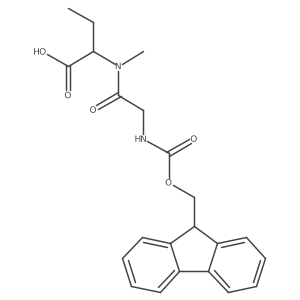 2-[2-({[(9H-fluoren-9-yl)methoxy]carbonyl}amino)-N-methylacetamido]butanoic acid Structure