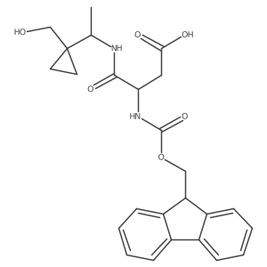 3-({[(9H-fluoren-9-yl)methoxy]carbonyl}amino)-3-({1-[1-(hydroxymethyl)cyclopropyl]ethyl}carbamoyl)propanoic acid结构式