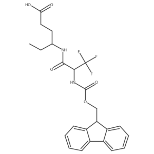 4-[2-({[(9H-fluoren-9-yl)methoxy]carbonyl}amino)-3,3,3-trifluoropropanamido]hexanoic acid Structure
