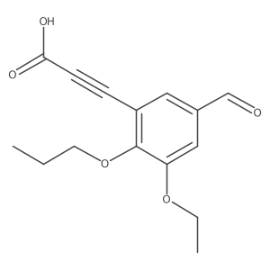 3-(3-Ethoxy-5-formyl-2-propoxyphenyl)prop-2-ynoic acid结构式