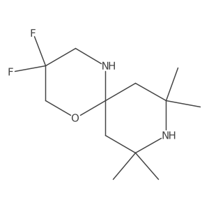 3,3-Difluoro-8,8,10,10-tetramethyl-1-oxa-5,9-diazaspiro[5.5]undecane结构式