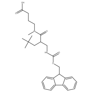 4-{2-[({[(9H-fluoren-9-yl)methoxy]carbonyl}amino)methyl]-N,4,4-trimethylpentanamido}butanoic acid结构式