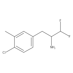 3-(4-Chloro-3-methylphenyl)-1,1-difluoropropan-2-amine结构式