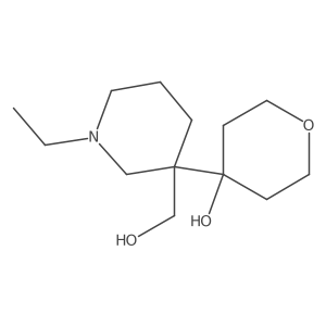 4-[1-Ethyl-3-(hydroxymethyl)piperidin-3-yl]oxan-4-ol Structure