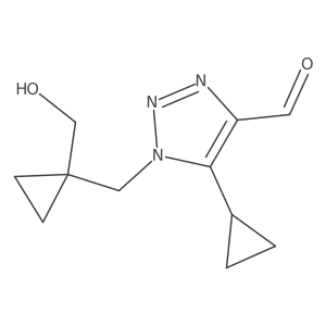5-cyclopropyl-1-{[1-(hydroxymethyl)cyclopropyl]methyl}-1H-1,2,3-triazole-4-carbaldehyde结构式