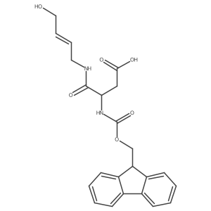 3-({[(9H-fluoren-9-yl)methoxy]carbonyl}amino)-3-[(4-hydroxybut-2-en-1-yl)carbamoyl]propanoic acid结构式