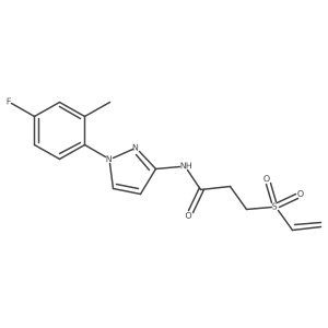 3-(ethenesulfonyl)-N-[1-(4-fluoro-2-methylphenyl)-1H-pyrazol-3-yl]propanamide结构式