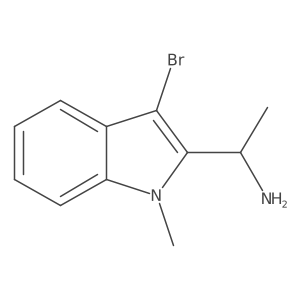 (1S)-1-(3-bromo-1-methyl-1H-indol-2-yl)ethan-1-amine结构式