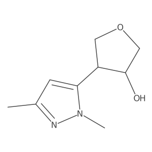 rac-(3R,4S)-4-(1,3-dimethyl-1H-pyrazol-5-yl)oxolan-3-ol结构式