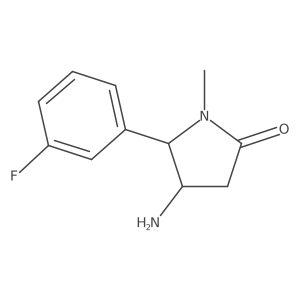 4-Amino-5-(3-fluorophenyl)-1-methylpyrrolidin-2-one Structure