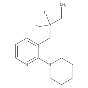 2,2-Difluoro-3-[2-(piperidin-1-yl)pyridin-3-yl]propan-1-amine结构式