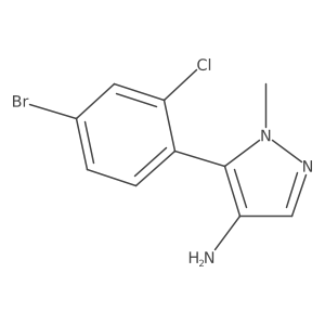 5-(4-bromo-2-chlorophenyl)-1-methyl-1H-pyrazol-4-amine结构式