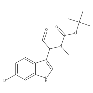 tert-butyl N-[1-(6-chloro-1H-indol-3-yl)-2-oxoethyl]-N-methylcarbamate结构式