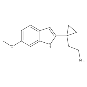 2-[1-(6-methoxy-1H-indol-2-yl)cyclopropyl]ethan-1-amine结构式