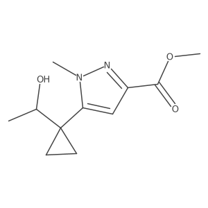methyl 5-[1-(1-hydroxyethyl)cyclopropyl]-1-methyl-1H-pyrazole-3-carboxylate结构式