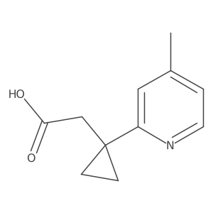2-[1-(4-Methylpyridin-2-yl)cyclopropyl]acetic acid结构式