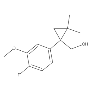 [1-(4-Fluoro-3-methoxyphenyl)-2,2-dimethylcyclopropyl]methanol结构式