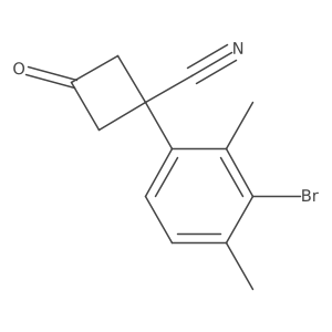 1-(3-Bromo-2,4-dimethylphenyl)-3-oxocyclobutane-1-carbonitrile结构式