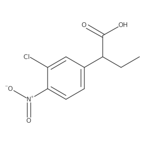 2-(3-Chloro-4-nitrophenyl)butanoic acid结构式
