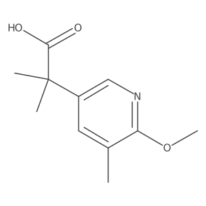 2-(6-Methoxy-5-methylpyridin-3-yl)-2-methylpropanoic acid Structure