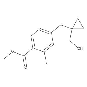 Methyl 4-{[1-(hydroxymethyl)cyclopropyl]methyl}-2-methylbenzoate结构式