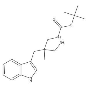 tert-butyl N-{3-amino-2-[(1H-indol-3-yl)methyl]-2-methylpropyl}carbamate Structure