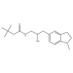 tert-butyl N-[2-amino-3-(1-methyl-2,3-dihydro-1H-indol-5-yl)propyl]carbamate Structure