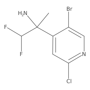 2-(5-Bromo-2-chloropyridin-4-yl)-1,1-difluoropropan-2-amine结构式