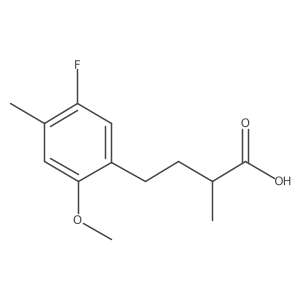 4-(5-Fluoro-2-methoxy-4-methylphenyl)-2-methylbutanoic acid结构式