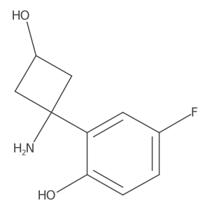 2-(1-Amino-3-hydroxycyclobutyl)-4-fluorophenol结构式