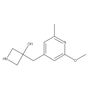 3-[(2-Methoxy-6-methylpyridin-4-yl)methyl]azetidin-3-ol结构式