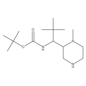 tert-butyl N-[2,2-dimethyl-1-(1-methylpiperazin-2-yl)propyl]carbamate结构式