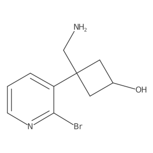 3-(Aminomethyl)-3-(2-bromopyridin-3-yl)cyclobutan-1-ol Structure