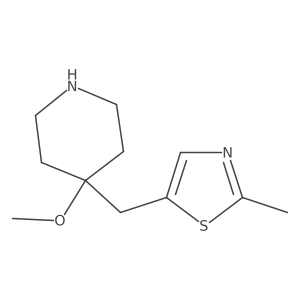 4-Methoxy-4-[(2-methyl-1,3-thiazol-5-yl)methyl]piperidine Structure