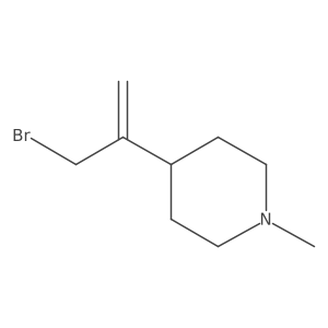 4-(3-Bromoprop-1-en-2-yl)-1-methylpiperidine结构式