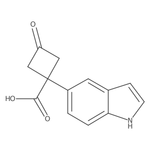 1-(1H-indol-5-yl)-3-oxocyclobutane-1-carboxylic acid Structure