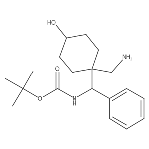 tert-butyl N-{[1-(aminomethyl)-4-hydroxycyclohexyl](phenyl)methyl}carbamate Structure