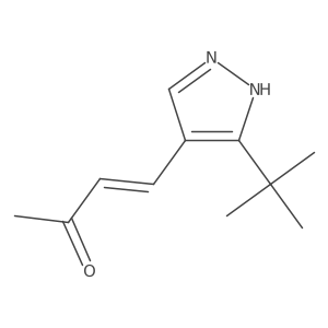 4-(3-tert-butyl-1H-pyrazol-4-yl)but-3-en-2-one结构式