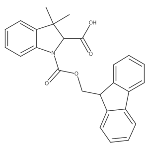 1-{[(9H-fluoren-9-yl)methoxy]carbonyl}-3,3-dimethyl-2,3-dihydro-1H-indole-2-carboxylic acid Structure