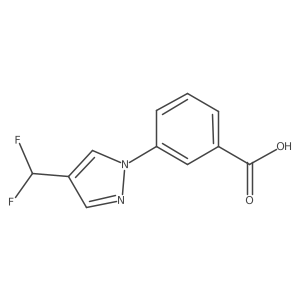 3-[4-(Difluoromethyl)pyrazol-1-yl]benzoic acid结构式